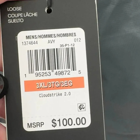 Under Armour Men's Gray CloudeStrike 2.0 Windbreaker Zip Up Athletic Jacket 3X - Picture 6 of 9